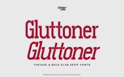 Gluttoner Inktrap Vintage & Bold Serif